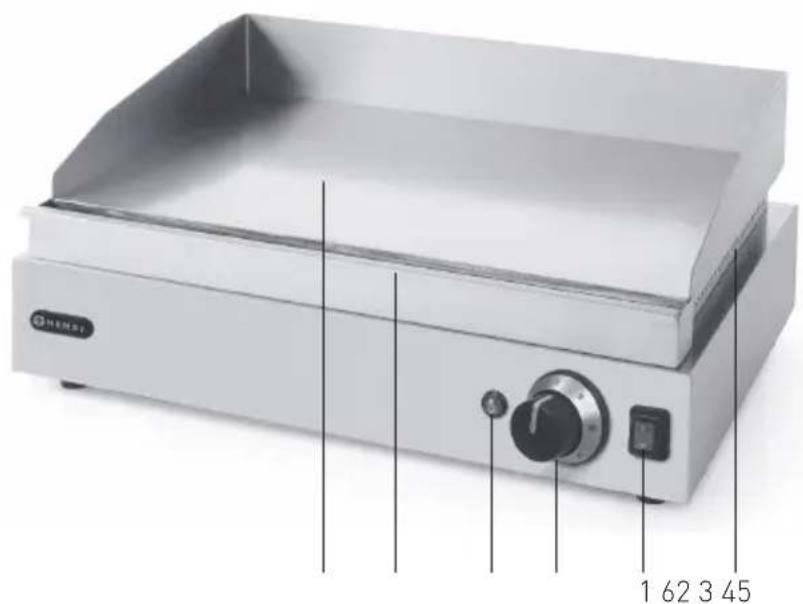 Hendi 203170 - Hauptteile der Grillplatte - 2