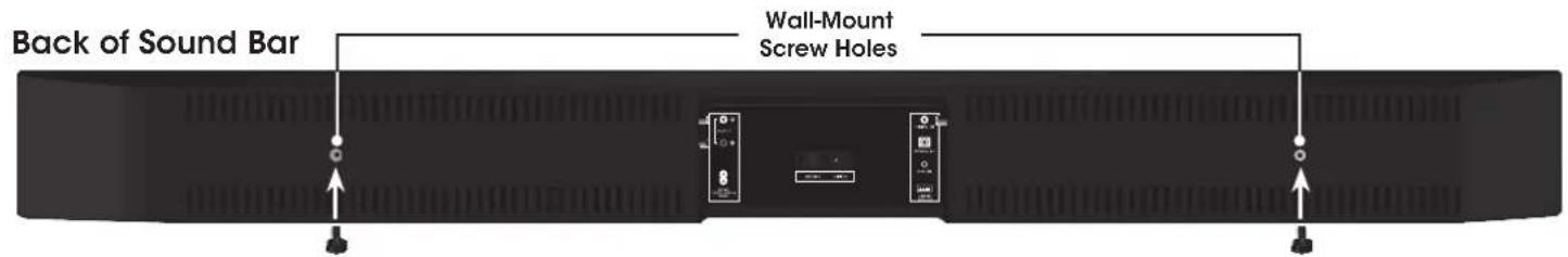 VIZIO S3821wCNA - WALL MOUNTING THE SOUND BAR - 1