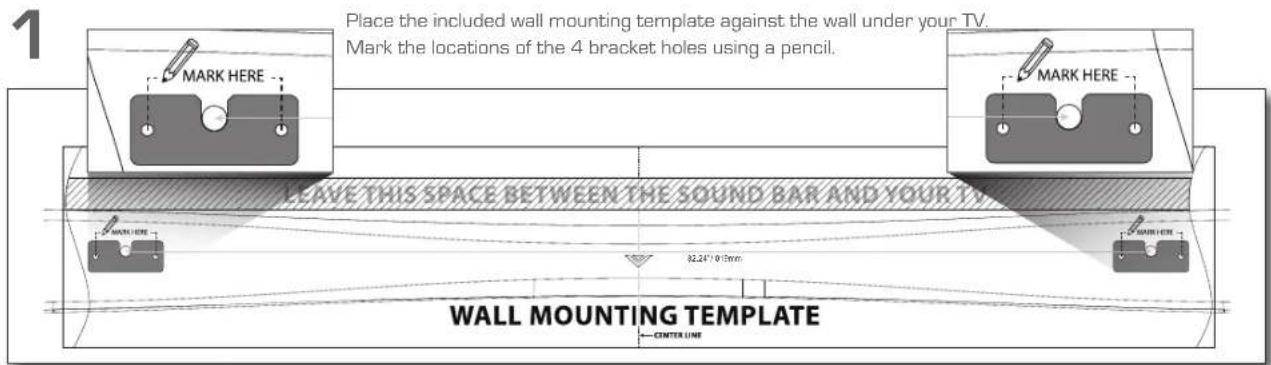 VIZIO SB4021EA0NA - WALL MOUNTING THE SOUND BAR - 1