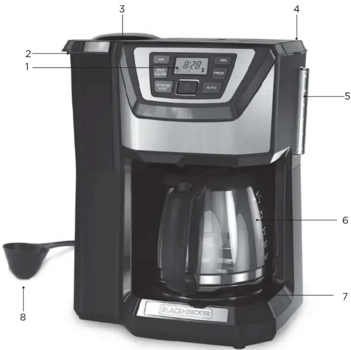 BLACK & DECKER Mill & Brew CM5000BD - FAMILIARÍCESE SU CAFETERA MILL & BREW - 1