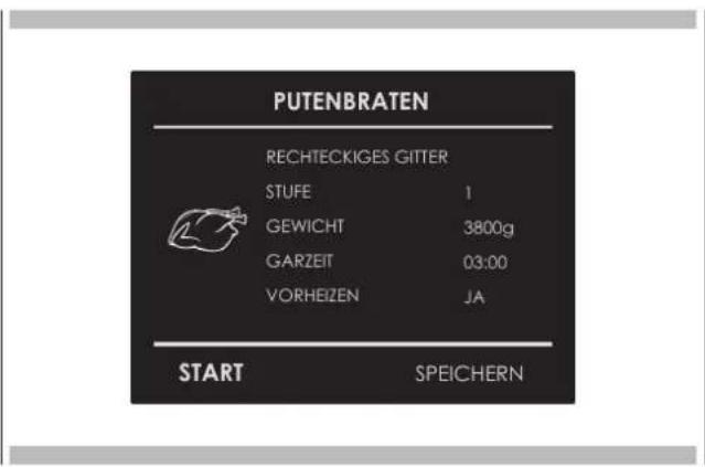 Fulgor Milano FPCMO 300 TEM - Ein vorhandenes Rezept auswahlen: - 1