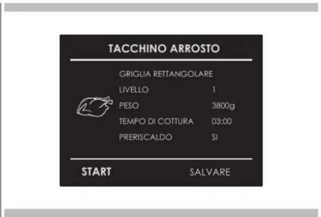 Fulgor Milano FPCMO 300 TEM - Selezionare una ricetta già definite: - 1