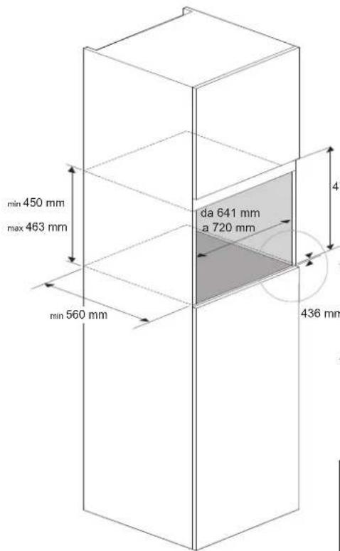 Fulgor Milano FPCMO 300 TEM - AUSSCHNITT & ABMESSAGENGEN 75cm - 2