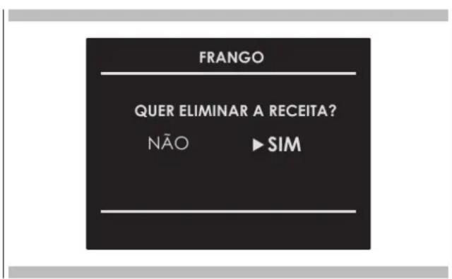 Fulgor Milano FPCMO 300 TEM - Apagar uma receita personalizada: - 1