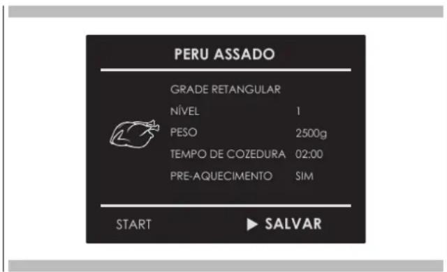 Fulgor Milano FPCMO 300 TEM - Guardar uma receita personalizada: - 3
