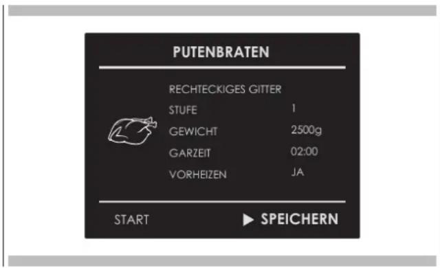 Fulgor Milano FPCMO 300 TEM - Ein eigenes Rezept abspeichern: - 3