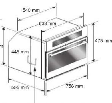 Fulgor Milano FPCMO 300 TEM - CUTOUT & DIMENSIONS 75cm - 4