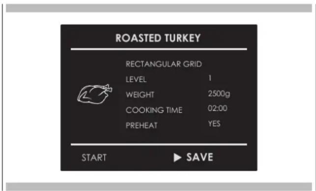 Fulgor Milano FPCMO 300 TEM - Saving a personalized recipe: - 3