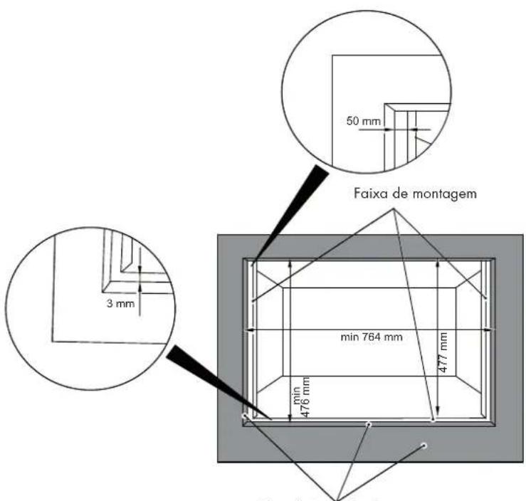 Fulgor Milano FPCMO 300 TEM - INSTALAÇÃO DE MONTAGEM EMBUTIDA - 1