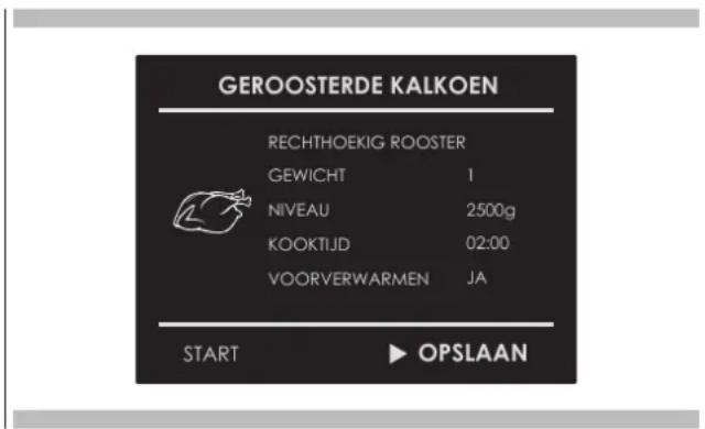 Fulgor Milano FPCMO 300 TEM - Een gespersonaliseerd recept opslaan: - 3