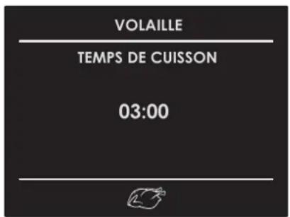VOLAILLE TEMPS DE CUISSON 03:00