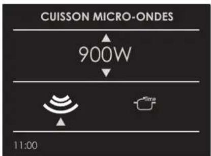CUISSON MICRO-ONDES 900W Time 11:00