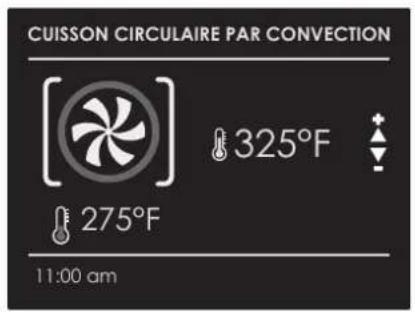 CUISSON CIRCULAIRE PAR CONVECTION 325°F 275°F 11:00 am