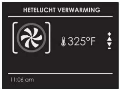 HETELUCHT VERWARMING 325°F 11:06 am
