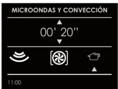 MICROONDAS Y CONVECCIÓN 00' 20" 11:00