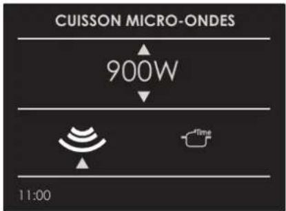 CUISSON MICRO-ONDES 900W Time 11:00