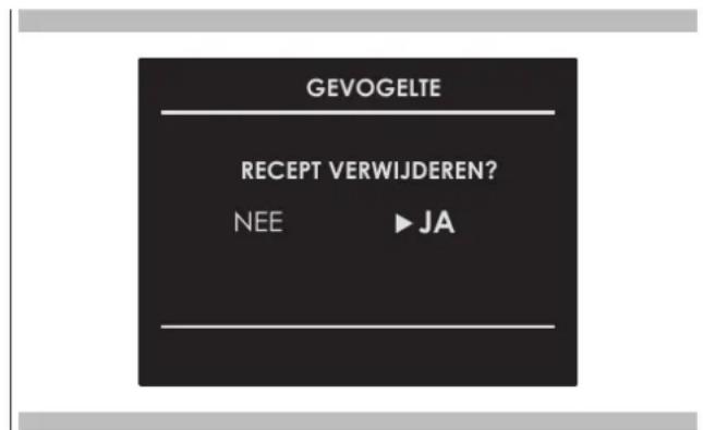 GEVOGELTE RECEPT VERWIJDEREN? NEE ▶ JA