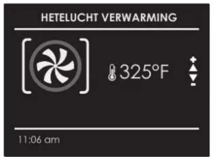 HETELUCHT VERWARMING 325°F 11:06 am