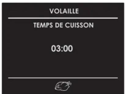 VOLAILLE TEMPS DE CUISSON 03:00