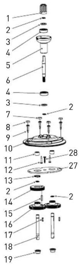 Hendi 221884 - Exploded drawing & part list for model 222140 - 4