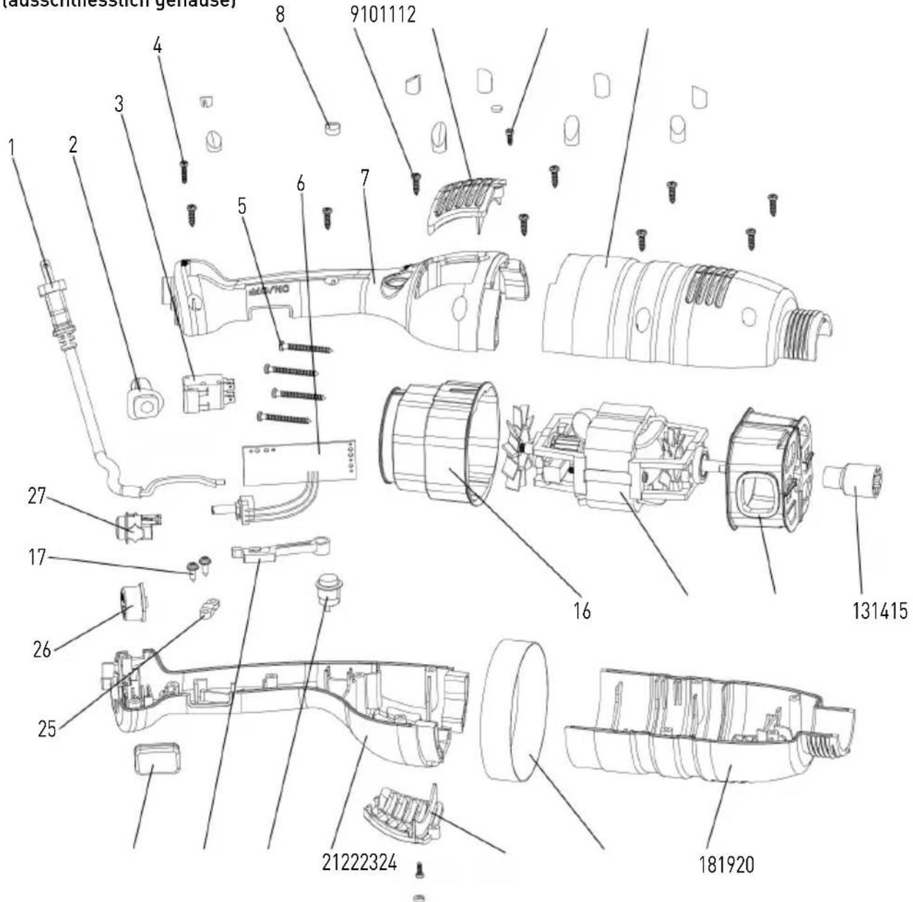 Hendi 221891 - Explosionszeichnung und teileverzeichnis des modells 222140 - 2