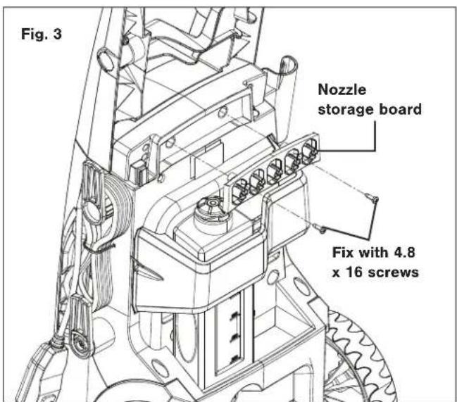Fig. 3 Nozzle storage board Fix with 4.8 x 16 screws