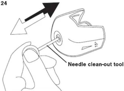 24 Needle clean-out tool 15°