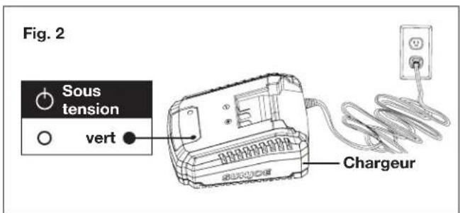Snow Joe 24VSS12XR - Comment charger la batterie - 2
