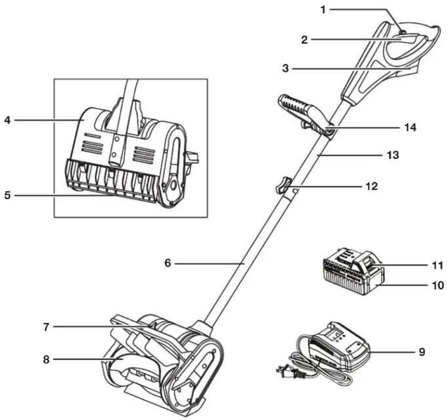 Snow Joe 24VSS12XR - Apprenez à connaître votre pelle à neige sans cordon de 24 v max.* - 1