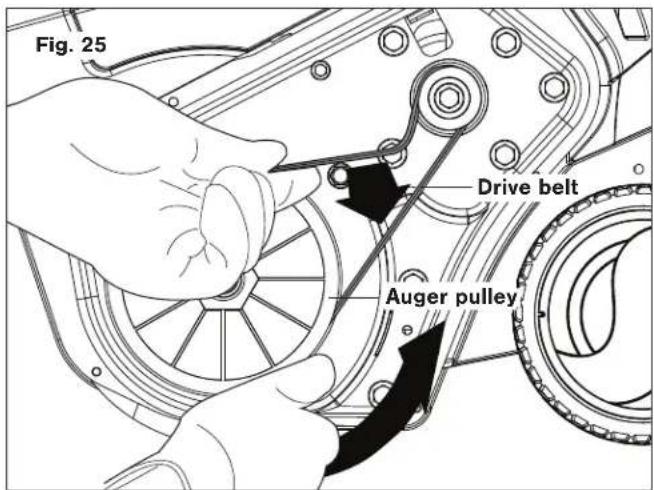 Snow Joe 24VX4SB21 - Replacing Auger Belt - 2