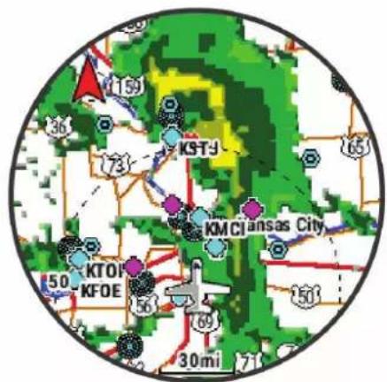 GARMIN MARQ Aviator (Gen 2) - Affichage du radar météo NEXRAD - 1