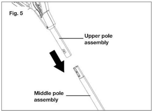 Snow Joe 24VSS13XR - Connecting the Poles - 1