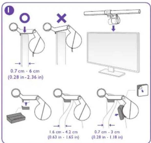 BENQ ScreenBar Halo CR20_C - Installation der Lampe - 2