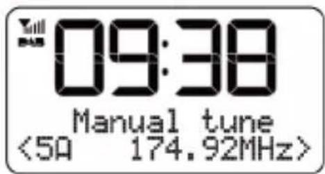 09:38 Manual tune <50 174.92MHz>