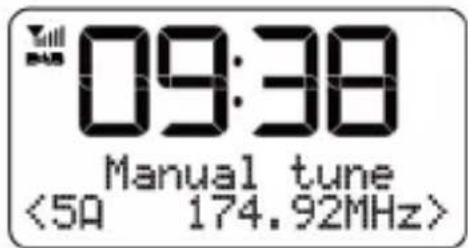 09:38 Manual tune <50 174.92MHz>