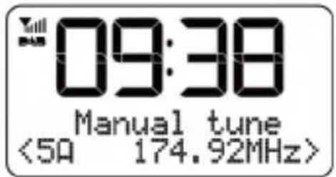 09:38 Manual tune <50 174.92MHz>