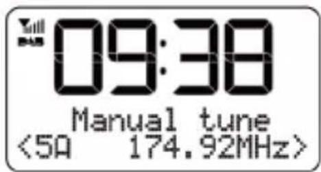 09:38 Manual tune <50 174.92MHz>
