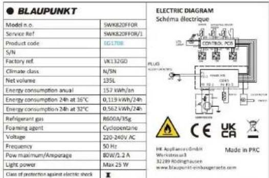 BLAUPUNKT 5WK820FF0 - DESCRIPTION OF THE APPLIANCE - 2