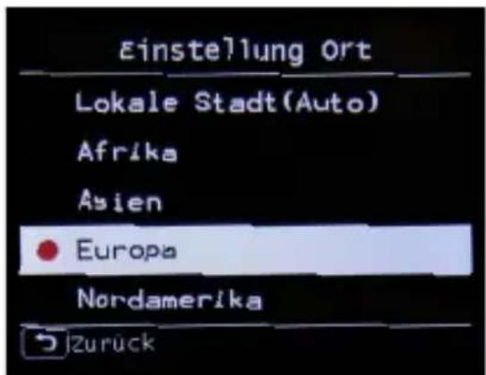 Telestar DIRA M 12i - Impostazioni luogo - 1