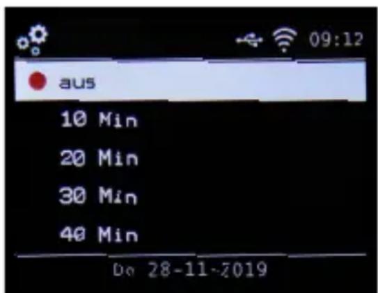 Telestar DIRA M 12i - F 7.2.6. Minuterie de sommeil (sleeptimer) - 1
