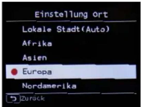 Telestar DIRA M 12i - Location settings - 1