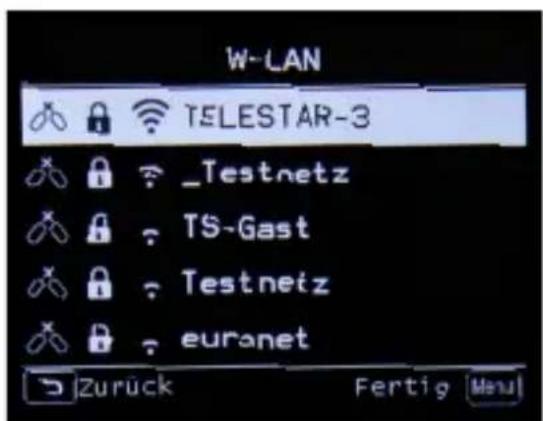 Telestar DIRA M 12i - Sélection de réseau - 1