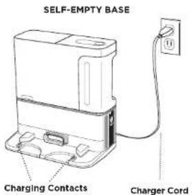 SELF-EMPTY BASE Charging Contacts Charger Cord