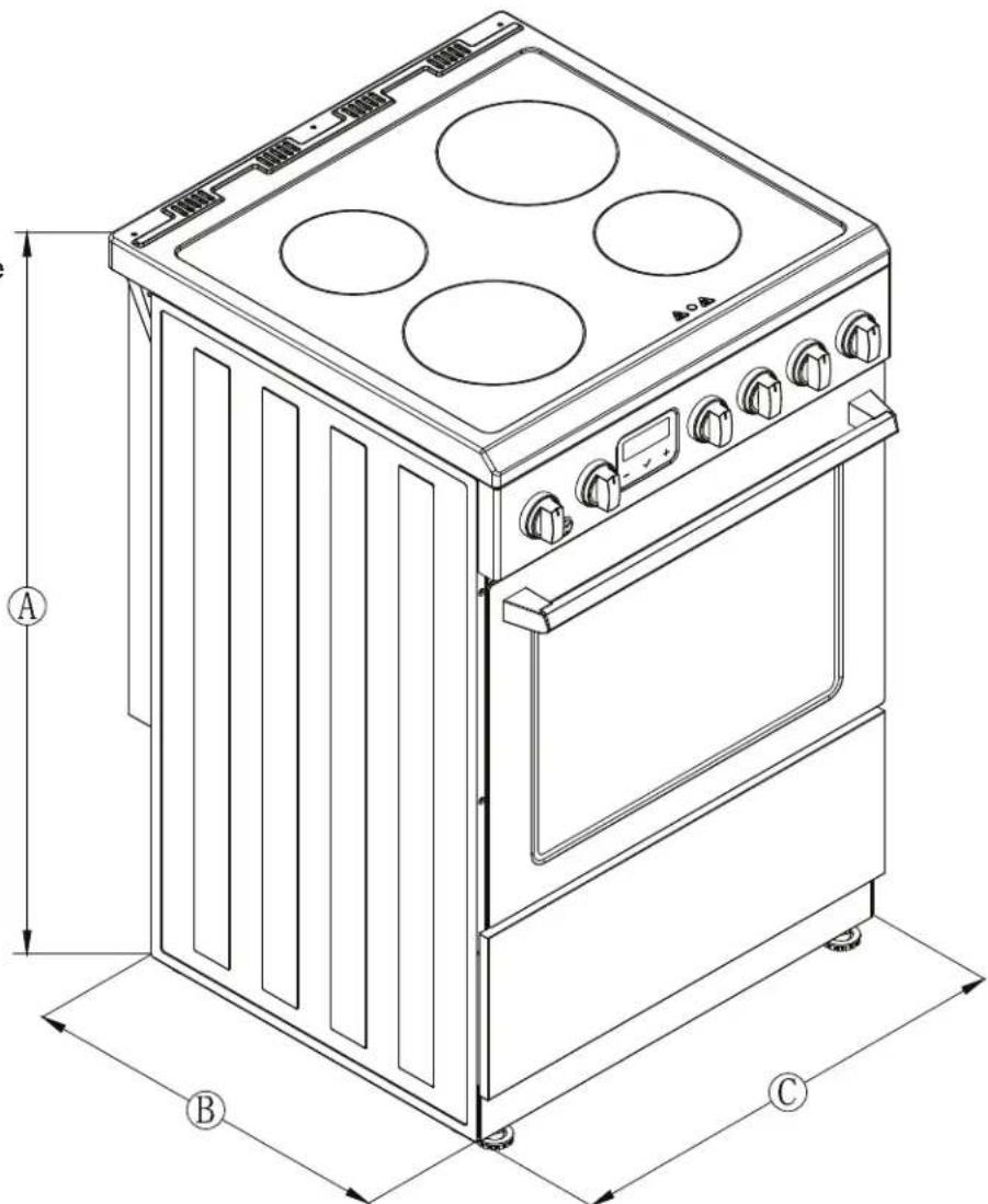 DANBY DRCA240BSS - DIMENSIONS - 1