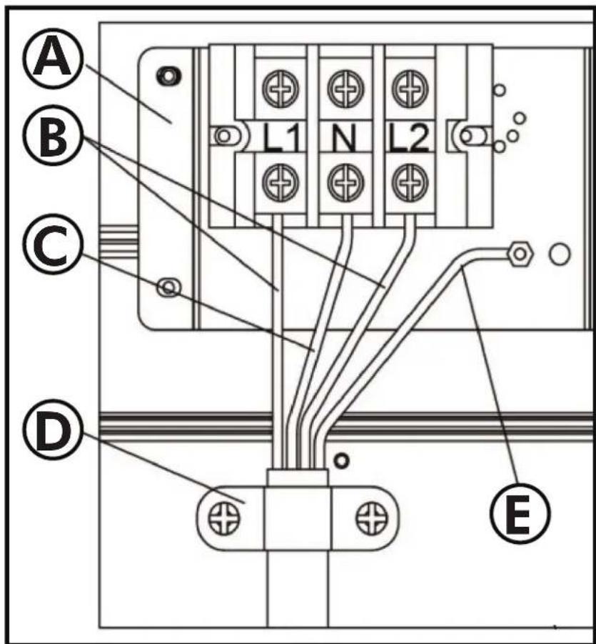 DANBY DRCA240BSS - INSTALLACION DEL CABLE DE ALIMENTACION DE 4 HILOS - 1