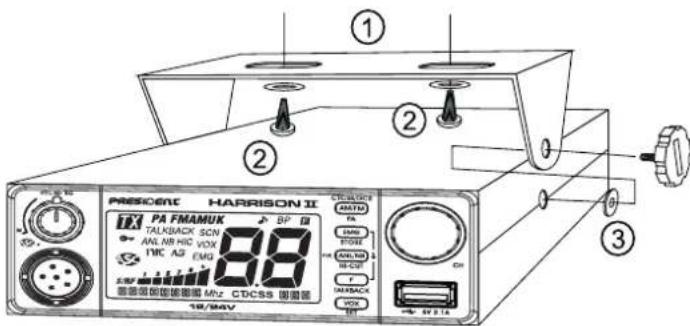 PRESIDENT HARRISON II PA FMAMUK TALKBACK SON ANL NR HCI VOX FMC AG EMG 88 18/64V CTC/DUCTOR RATIO TA EMG STORE ANLTR HE-CUT F M/SACK BOX SP ① ② ③