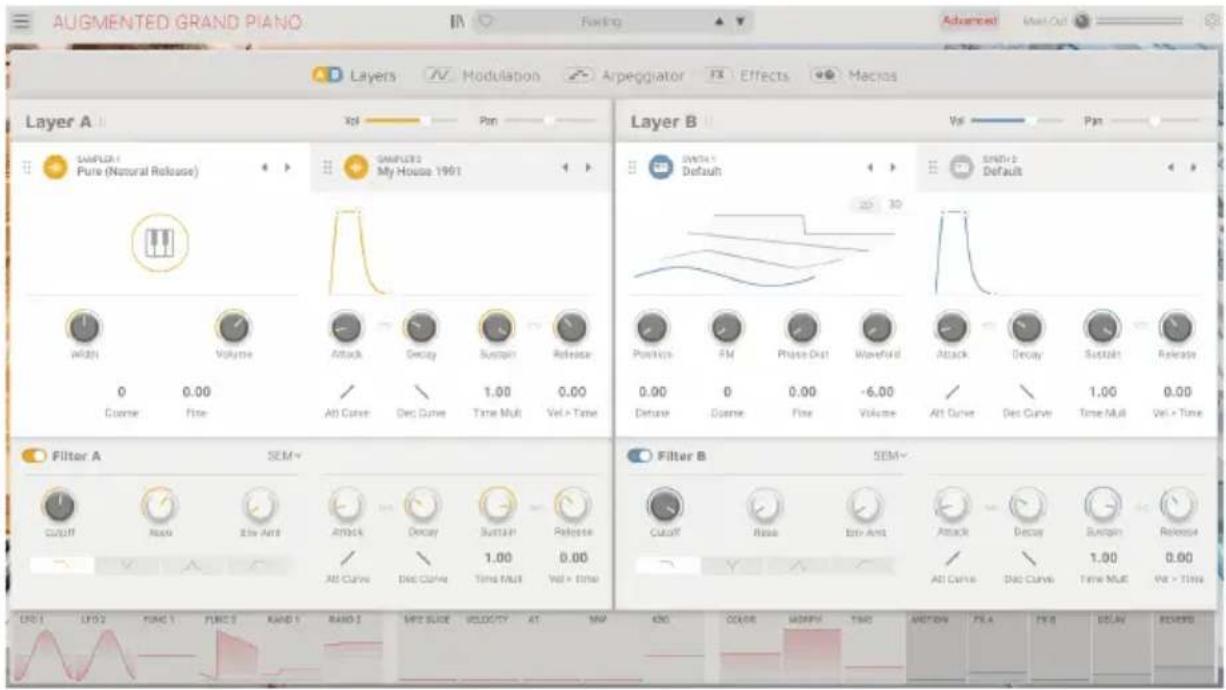 Arturia Augmented GRAND PIANO - Panneau advanced - 1