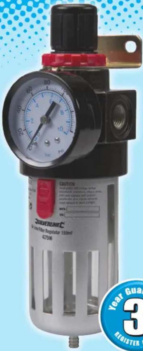 SILVERLINE 427596 - Air Line Filter Regulator - 1