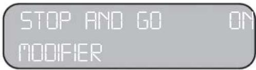 NUOVA SIMONELLI Mythos 1 - Actionnement/exclusion de la fonction "STOP AND GO - 1