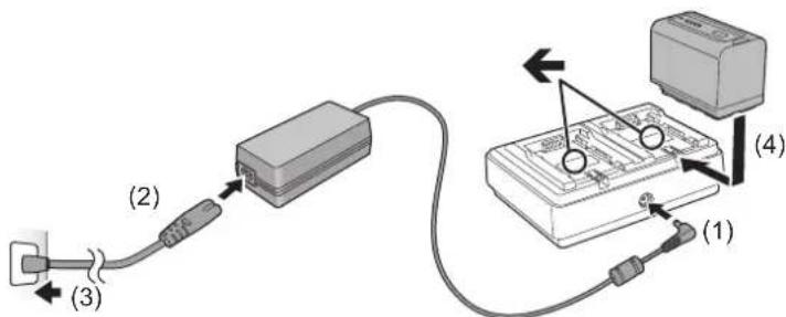 PANASONIC HCX2E - Chargement de la batterie - 1
